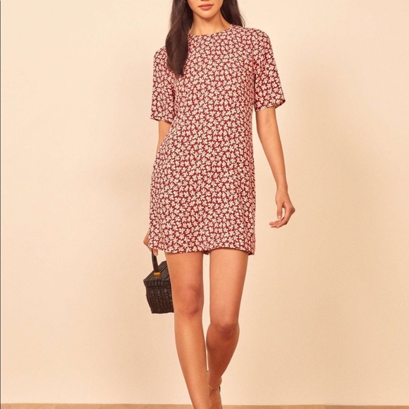 Reformation Beth dress in Grenadine red floral medium - Picture 1 of 5